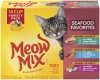 Meow Mix Savory Morsels Seafood Favorites Variety Pack, 2.75-Ounce Cups (Pack of 48)