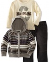 Kenneth Cole Boys 2-7 Hooded Sweater 3 Piece Pant Set