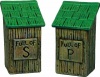 River's Edge 530 Ceramic Out House Shaped Salt and Pepper Shakers