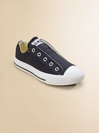 An updated take on the signature design, this slip-on canvas style is an easy-on, easy-off favorite.Canvas upper Cotton canvas lining Rubber sole Traditional Chuck insole Imported An updated take on the signature design, this slip-on canvas style is an easy-on, easy-off favorite.Canvas upper Cotton canvas lining Rubber sole Traditional Chuck insole Imported