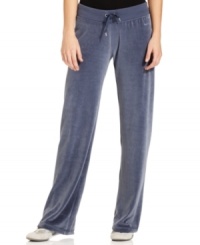 Nike's active pants are made of soft velour for a comfy fit and feel. Perfect for a morning jog or a game of tennis! Nike's active pants are made of soft velour for a comfy fit and feel. Perfect for a morning jog or a game of tennis!
