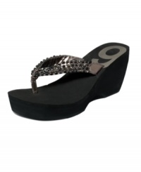 A most exquisite wedge. Nine West's Exceptional thong sandals help you put height and sparkle back into your life. A most exquisite wedge. Nine West's Exceptional thong sandals help you put height and sparkle back into your life.