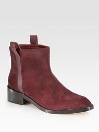 Casual staple rendered in buttery suede, with smooth leather trim and an elevated heel. Stacked heel, 1¾ (45mm)Suede upper with leather trimPull-on styleLeather lining and solePadded insoleImported Casual staple rendered in buttery suede, with smooth leather trim and an elevated heel. Stacked heel, 1¾ (45mm)Suede upper with leather trimPull-on styleLeather lining and solePadded insoleImported