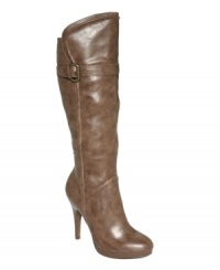 Give your look some attitude with Style&co's Feisty wide shaft boots. They feature elastic gore on the side of the shaft and buckle detail at the top. Give your look some attitude with Style&co's Feisty wide shaft boots. They feature elastic gore on the side of the shaft and buckle detail at the top.