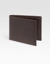 EXCLUSIVELY OURS. A standard-bearer of classic style, crafted in our own pebbled calfskin leather. One bill compartment Seven card slots 4½ X 3½ Imported 