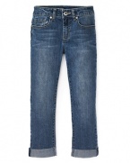 Classic stone-wash jeans with a trendy ankle length and sassy cuffs - a look she'll want to wear every day.