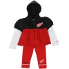 NHL Reebok Detroit Red Wings Infant Girls 2-Piece Jersey Hoodie & Pant Set - Red/Black