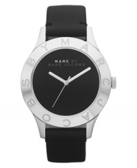 Stark details blend wonderfully on this handsome watch by Marc by Marc Jacobs. Stark details blend wonderfully on this handsome watch by Marc by Marc Jacobs.