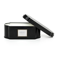 Made from a highly refined, premium soy-based wax, this handsome three-wick candle by NEST Fragrances is infused with a soft blend of Moroccan amber, sweet patchouli, heliotrope and bergamot that's accented with a hint of eucalyptus. It's designed to burn for approximately 90 hours. Made from a highly refined, premium soy-based wax, this handsome three-wick candle by NEST Fragrances is infused with a soft blend of Moroccan amber, sweet patchouli, heliotrope and bergamot that's accented with a hint of eucalyptus. It's designed to burn for approximately 90 hours.