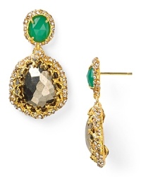 Define your look with this pair of vintage-inspired drop earrings from Alexis Bittar, accented by bold, faceted gemstones. Define your look with this pair of vintage-inspired drop earrings from Alexis Bittar, accented by bold, faceted gemstones.
