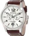 Invicta Men's 0765 II Collection Silver Dial Brown Leather Watch