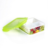 Kinetic Go Green Premium Nano Silver 29 Ounce Square with Divider Food Storage Container Kinetic Go Green Premium Nano Silver 29 Ounce Square with Divider Food Storage Container