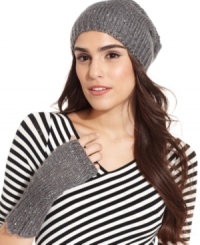 Shimmery, chic and altogether otherworldly, this sequin galaxy knit hat from Collection XIIX is the easiest way to add allure to your winter accessorizing. Shimmery, chic and altogether otherworldly, this sequin galaxy knit hat from Collection XIIX is the easiest way to add allure to your winter accessorizing.