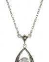 Judith Jack Winter Sparkle Sterling Silver, Marcasite and Cubic Zirconia Giftable Pendant Necklace