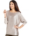 A sprinkling of sequins makes this Alfani sweater sparkle for a celebration or just because!