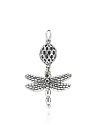 PANDORA's graceful dragonfly pendant captures the spirit of summer. Tiny touches of 14K gold and black zirconia catch the light for luminous elegance.