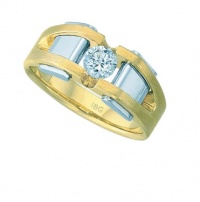 14k Two-tone Gold 3/8ct Diamond Solitaire Ring. Finger Size 9 14k Two-tone Gold 3/8ct Diamond Solitaire Ring. Finger Size 9