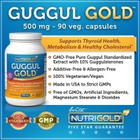 Guggul GOLD - Gugulipid Extract - 500 mg (90 Vegetarian Capsules)