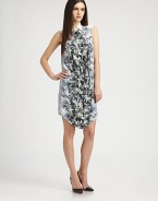 A contemporary spin on the classic shirt, this dress is crafted from draped-front silk printed in lush florals and polka dots.Point collarSleevelessButton-down placketGathered bodiceShirttail hemBack shoulder yokeAbout 19 from natural waistSilkDry cleanImportedModel shown is 5'10 (178cm) wearing US size 4.
