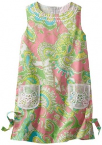Lilly Pulitzer Girls 7-16 Little Classic Shift Lace Dress, Multi Chin Chin, 12 Lilly Pulitzer Girls 7-16 Little Classic Shift Lace Dress, Multi Chin Chin, 12