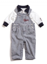 GUESS Tee and Overall Set, WHITE (0/3M) GUESS Tee and Overall Set, WHITE (0/3M)
