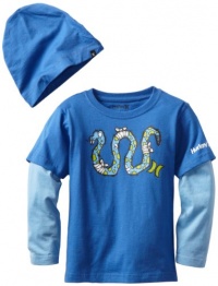 Hurley Boys 2-7 Coily Slider with Beanie, Blue, 5 Hurley Boys 2-7 Coily Slider with Beanie, Blue, 5