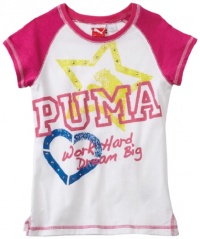 Puma - Kids Girls 7-16 Big Verbage Tee, White, X-Large Puma - Kids Girls 7-16 Big Verbage Tee, White, X-Large