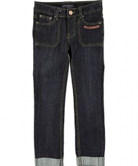 Rocawear Rainbow Etched Skinny Jeans (Sizes 7 - 16) - dark denim, 12 Rocawear Rainbow Etched Skinny Jeans (Sizes 7 - 16) - dark denim, 12
