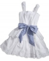 GUESS Kids Girls Little Girl GUESS Kids Girls Iconic Dress, WHITE (6)