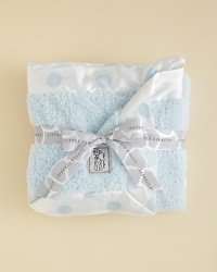 Usher your newborn into the world in luxurious comfort and sweet style. Little Giraffe's super fluffy blanket is simply adorned in polkadots with sateen trim. Usher your newborn into the world in luxurious comfort and sweet style. Little Giraffe's super fluffy blanket is simply adorned in polkadots with sateen trim.