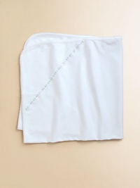 The softest picot-edged cotton, accented with blue dot trim.Picot trimBlue dot accentsMachine washCottonImported The softest picot-edged cotton, accented with blue dot trim.Picot trimBlue dot accentsMachine washCottonImported