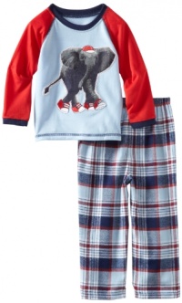 Little Me Baby-Boys Infant Elephant Pajama, Blue Plaid, 18 Months Little Me Baby-Boys Infant Elephant Pajama, Blue Plaid, 18 Months