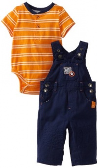 Little Me Baby-boys Newborn Elephant Overall Set, Blue, 6 Months Little Me Baby-boys Newborn Elephant Overall Set, Blue, 6 Months