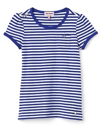 Bold nautical stripes add pizazz to her everyday jeans-and-tee look. Bold nautical stripes add pizazz to her everyday jeans-and-tee look.