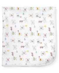 It's time to get cuddly with Little Me's bear-embroidered blanket, ideal for bath time, nap time or playtime alike. It's time to get cuddly with Little Me's bear-embroidered blanket, ideal for bath time, nap time or playtime alike.