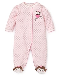 Little Me Infant Girls' Sweetie Monkey Footie - Sizes 3-9 Months Little Me Infant Girls' Sweetie Monkey Footie - Sizes 3-9 Months