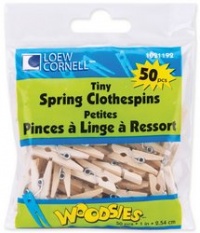 Loew Cornell Tiny Spring Clothespins 1-50/Pkg Loew Cornell Tiny Spring Clothespins 1-50/Pkg