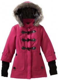 London Fog Girls 7-16 Faux Wool Jacket, Pink, 14-16 London Fog Girls 7-16 Faux Wool Jacket, Pink, 14-16