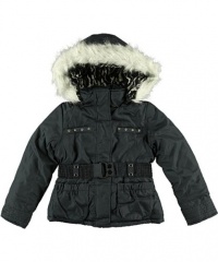 London Fog Kids L212A64 Girls Faux Wool Jacket (Big Kids) Black 7-8 (Big Kids) London Fog Kids L212A64 Girls Faux Wool Jacket (Big Kids) Black 7-8 (Big Kids)