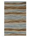Make waves at your next outdoor gathering. This indoor/outdoor rug from Dalyn features a cool and calming design crafted from hand-hooked polypropylene for superb durability and easy cleaning.
