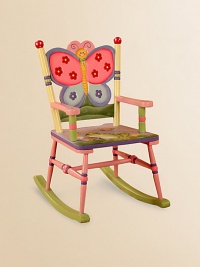 From the Magic Garden Collection. Beautifully hand-painted, this happy design sparks the imagination and brightens the room instantly.Sturdy design 16¾W X 29H Constructed of MDF ImportedRecommended for ages 3 and up Please note: Some assembly may be required. From the Magic Garden Collection. Beautifully hand-painted, this happy design sparks the imagination and brightens the room instantly.Sturdy design 16¾W X 29H Constructed of MDF ImportedRecommended for ages 3 and up Please note: Some assembly may be required.