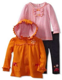 Kids Headquarters Baby-girls Infant Orange Jacket with Pink Long Sleeve Tee and Denim Pants, Orange, 18 Months Kids Headquarters Baby-girls Infant Orange Jacket with Pink Long Sleeve Tee and Denim Pants, Orange, 18 Months