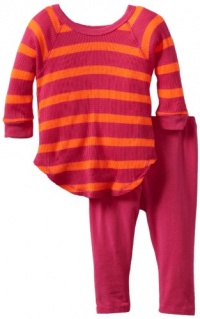 Splendid Littles Baby-Girls Newborn Pop Thermal Tunic Set, Dragonfruit/Neon Orange, 18-24 Splendid Littles Baby-Girls Newborn Pop Thermal Tunic Set, Dragonfruit/Neon Orange, 18-24