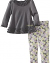 Calvin Klein Baby-girls Infant Tunic with Printed Leggings, Assorted, 18 Months