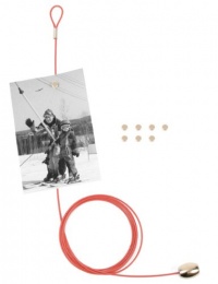 Kikkerland Photo and Card Holder with 8 Magnets, Red Kikkerland Photo and Card Holder with 8 Magnets, Red