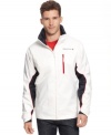 Put some spark into your outerwear with the contrast details of this hooded BMW Motorsport jacket from Puma.