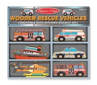 Melissa & Doug Deluxe Wooden Rescue Vehicles Set Melissa & Doug Deluxe Wooden Rescue Vehicles Set