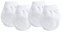 Kushies 2 Pack No Scratch Mittens, White Kushies 2 Pack No Scratch Mittens, White