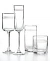 Add a splash of fresh modern to casual tables with Concentrix glassware. This set of minimalist highball glasses engraved with three simple bands adds ultra-cool style to whatever you're sipping.