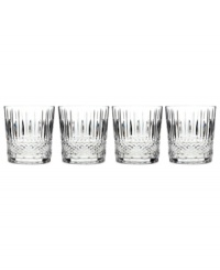 Get a taste of true opulence with Aberdeen Diamond double old-fashioned glasses by Reed & Barton. Vertical and diamond cuts accentuate clear crystal, elevating cocktails with classic style. Get a taste of true opulence with Aberdeen Diamond double old-fashioned glasses by Reed & Barton. Vertical and diamond cuts accentuate clear crystal, elevating cocktails with classic style.